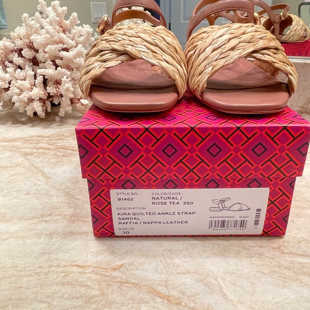 Tory Burch Kira Quilted Ankle Strap Sandal